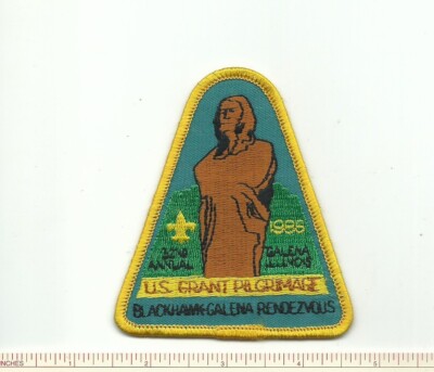 DQ SCOUT BSA 1986 32ND US GRANT PILGRIMAGE GALENA IL BLACKHAWK COUNCIL PATCH