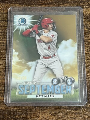 Matt McClain 2023 Bowman Chrome Sights On September GOLD Insert /50