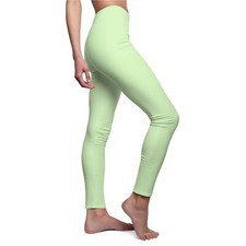 Light Green - Women's Cut  Sew Casual Leggings AOP 