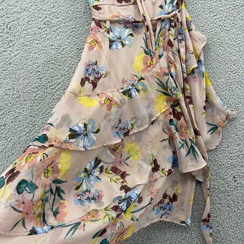 Abito Band Of Zingari Donna Taglia XS Floreale Midi Blush Rosa Flowy Giardino Delizioso - Foto 6 di 17