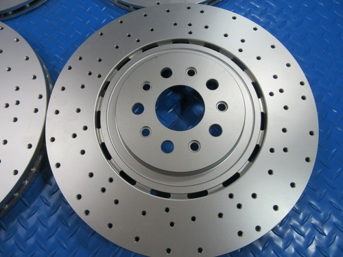 Maserati Levante S front rear brake pads and rotors drilled TopEuro #7355 - Picture 3 of 11