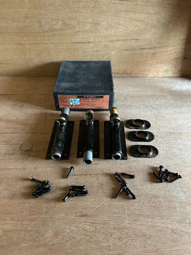 McKinney 6" Foot Bolt Door Lock Wrought Steel Vintage Lot Of 3 USA w/Screws - Picture 2 of 24