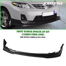 Carbon Look Front Spoiler Lip Splitter For Totota Corolla 2011-2013 2012