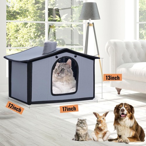 Large Heated Cat House for Outside Winter Insulated Cat Shelter with Heater USB - Picture 6 of 10