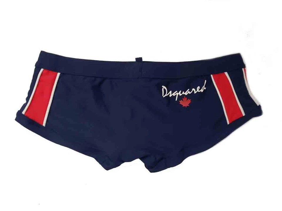 Calzoncillos de baño DSQUARED2 para hombre EE. UU. 34 hechos en Italia rojo blanco azul Foto 2 de 3