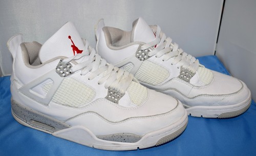 Men’s Nike Air Jordan 4 Retro Mid White Grey 2021 Oreo Size 13 CT8527-100 ~J3#18 - Picture 4 of 13