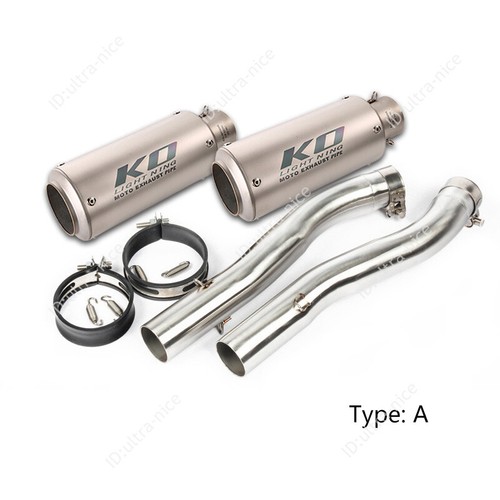 For Kawasaki Z1000 2003-2006 Exhaust Pipe Motorcycle 51mm Mufflers Slip On L R - Picture 5 of 12
