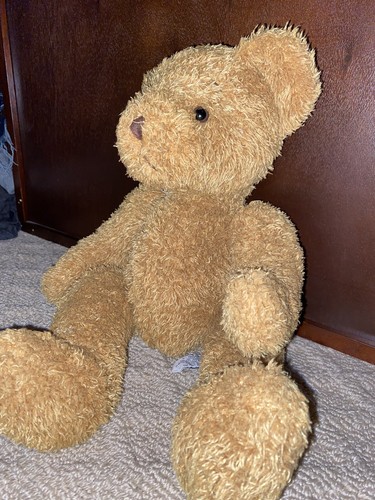 RUSS WEICHER GOLDBRAUNER TEDDYBÄR BERNSTEINFARBEN PLÜSCHTIER STOFFTIER SPIELZEUG GEBRAUCHT, IN EINWANDFREIEM ZUSTAND - Bild 3 von 5