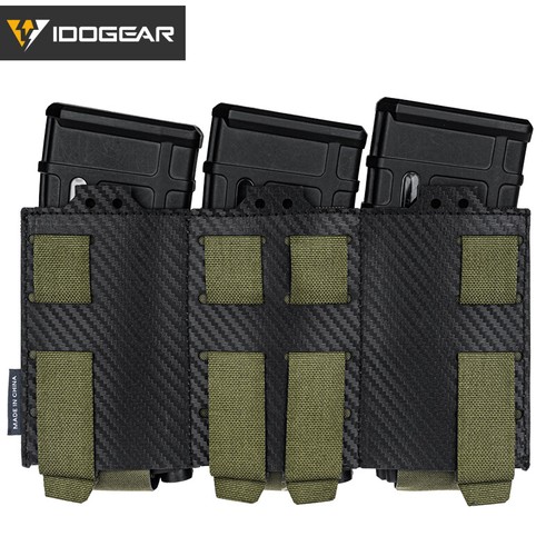 IDOGEAR Tactical Vest Airsoft Plate Carrier MOLLE w/ 556 Triple Mag Pouch Carbon - 第 8/18 張圖片