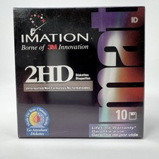 IMATION 2HD Diskettes 2.0MB SEALED NOS Box Of 10 Disks 3M Unformatted 3.5”