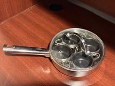 Vintage RSVP Endurance Stainless Steel 6-Egg Poacher Set