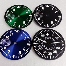37mm Sterile Black White Luminous Dial Fit 6497 seagull 3600 movement Case