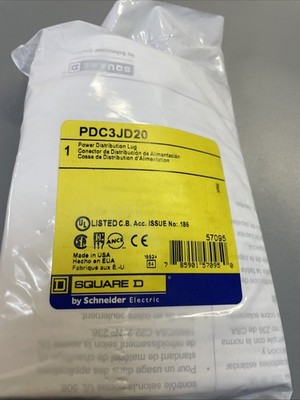 Square D PDC3JD20 PowerPact J Power Distribution Connector Lug Kit, NEW