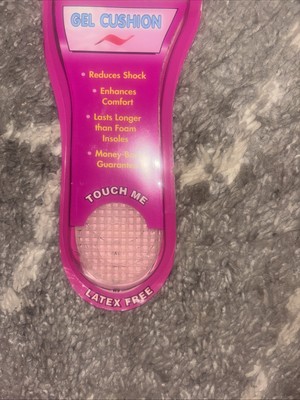 Air Plus Women's Gel Cushion Insoles Latex Free Cut to Size 10'' Long NIP