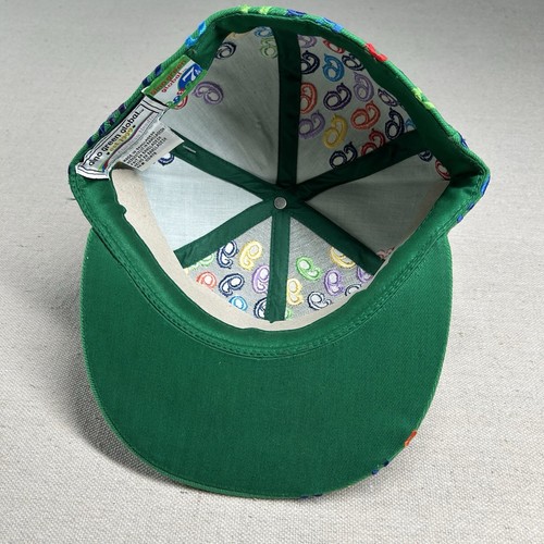Sombrero Gino Verde Global Ajustado 7 1/8 Bordado Todo Gs Streetwear Y2K Hip Hop - Imagen 5 de 7