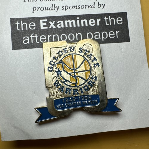 50 Year NBA Basketball Charter Member Pin Golden State Warriors 1946-1996 2 Pack - Picture 2 of 6