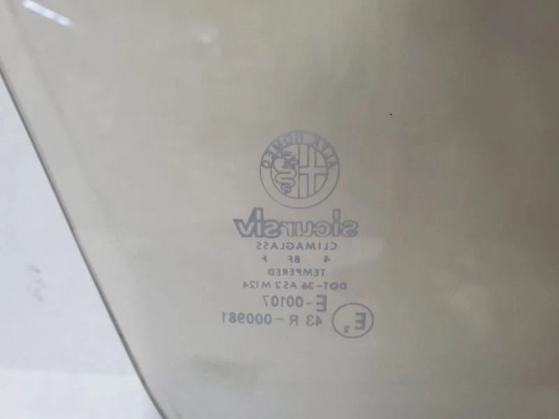 Front Left or Right Door Glass Conv OEM 82 90 Alfa-Romeo Spider Veloce - Image 4 of 4