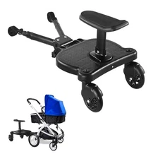 Universal 2in1 Stroller Ride Board with Detachable Seat, Stroller Glider board