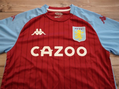 Kappa Home Football Shirt Aston Villa Soccer Jersey Danks 2020 2021 Men`s Size M - Picture 3 of 19