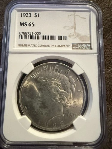 1923 Peace Dollar NGC MS 65 ** Beautiful Coin