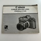 Canon FD50mm f/3.5 Macro Lens Instrukcja Broszura abb