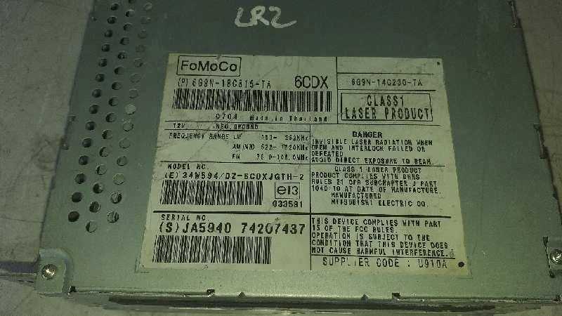 6G9N18C815TA SYSTÈME AUDIO / RADIOCD / 179728 POUR LAND ROVER FREELANDER LR2 T - Photo 2/4