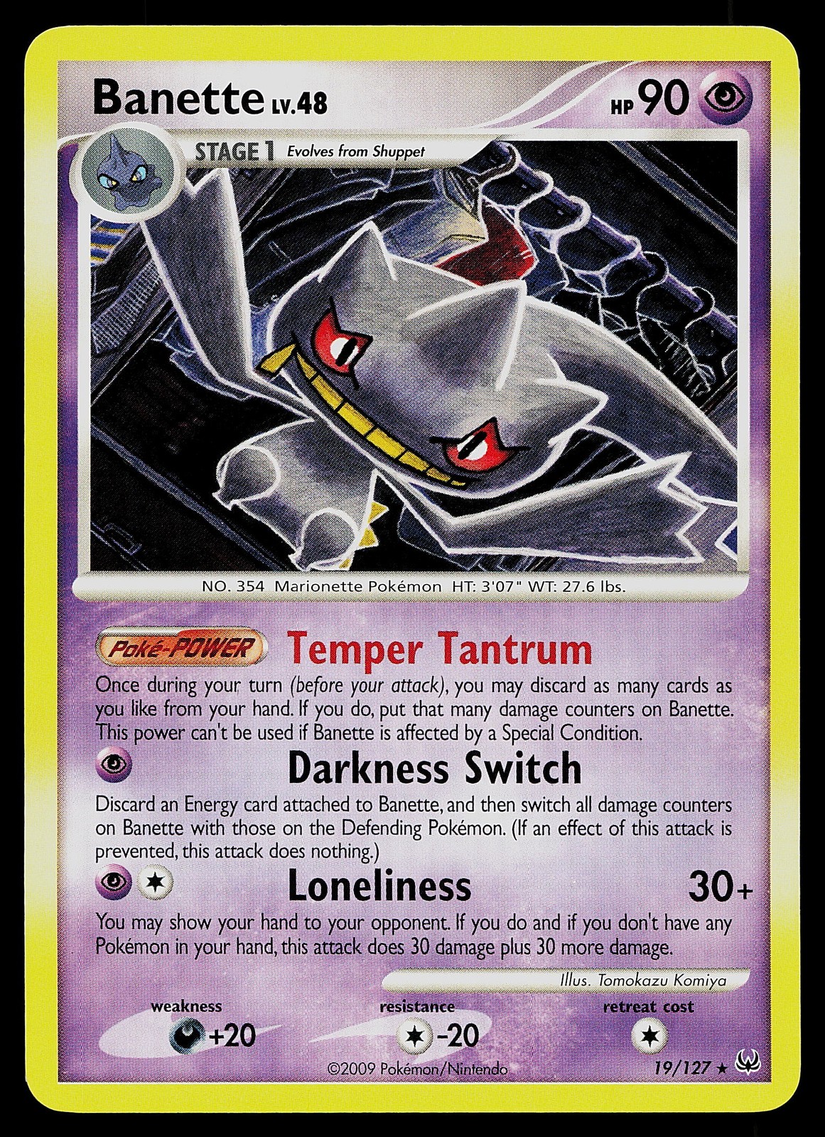 Pokemon Card - Banette Platinum 19/127 Rare