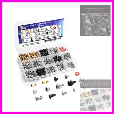 502pcs Computer Screw Assortment Kit - Standoffs Screws for HDD Hard Drive, F...