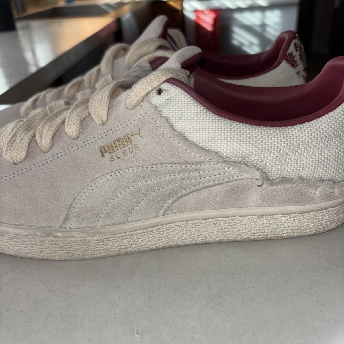 Size 11.5 - Puma Suede and Chill Marshmallow Team Gold -Rare* View 4
