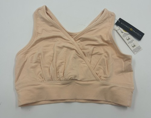 Kindred Bravely Sleep Still BH Größe M Racerback Beige Rosa Pull On - Bild 1 von 5