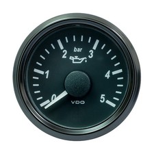 Vdo Singleviu 52mm 2-116 Oil Pressure Gauge - 5 Bar - 0-180 Ohm A2c383316...
