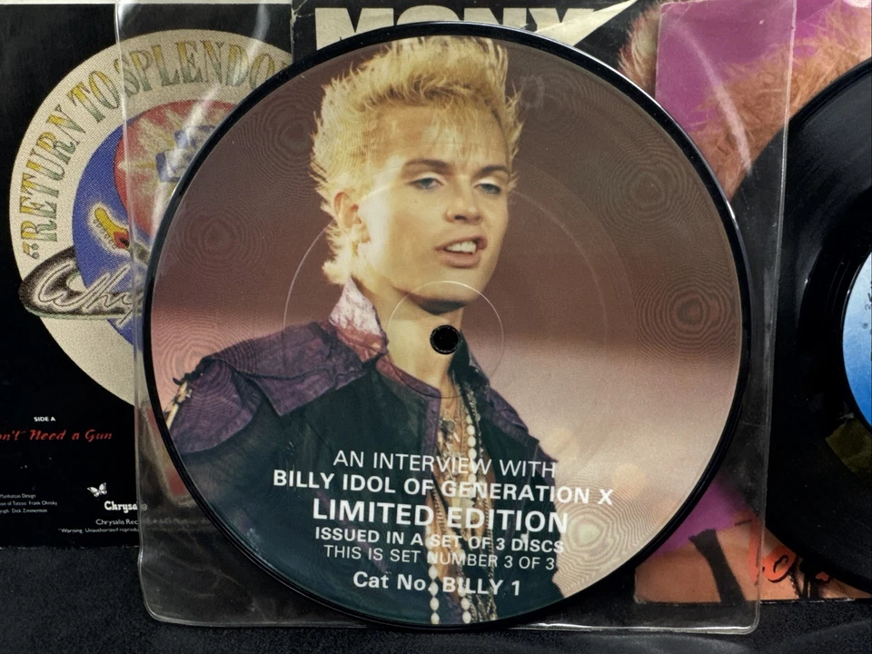 interview with billy idol of generation x 7" picture disc vinyl record VG + READ - Image 3 of 4