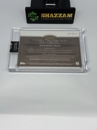 2018 Topps Dynasty RICKEY HENDERSON /10 Autograph Patch AP-RH1 Mariners HOF AU - Picture 4 of 4