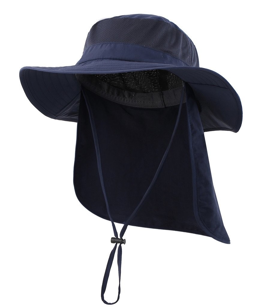 Mens Outback Safari Hat UPF50+ Sun Hat Large Fishing Cap Nec