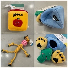 Zippy Paws Dog Chew Toy BUNDLE Burrow Toys Pet Chewy Squeak Toy NEW