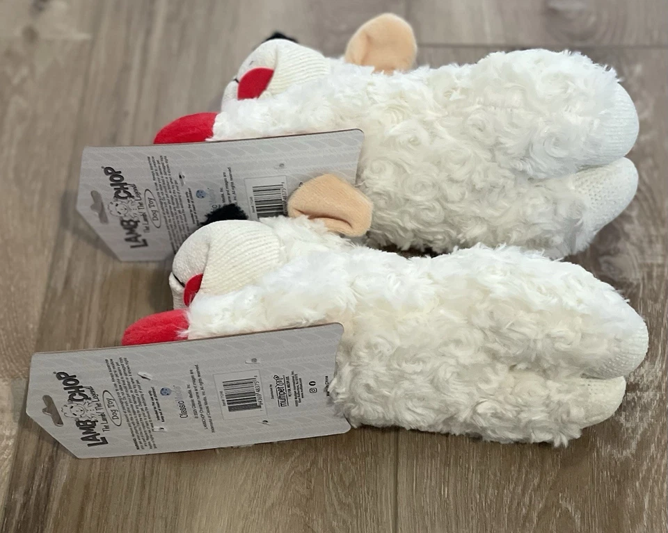 2 - MULTIPET LAMB CHOP DOG TOY - THE LAMB THE LEGEND -  10.5" LENGTH SET 2 NEW - Image 3 of 3