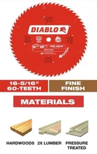 Diablo 16-5/16”/ 60 Teeth (D1660X) Fine Finish *Beam Saw*
