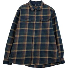 Used Orvis long-sleeved flannel check shirt men's size XL equivalent
