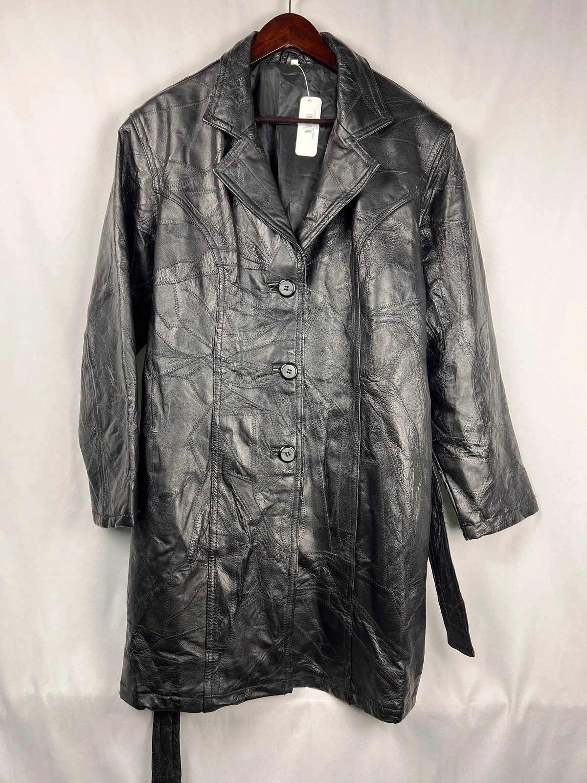 VTG Eel Leather Trench - product detail image 1