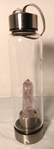 Glacce Purple Amethyst Crystal Elixir Glass Water Bottle - 第 4/7 張圖片