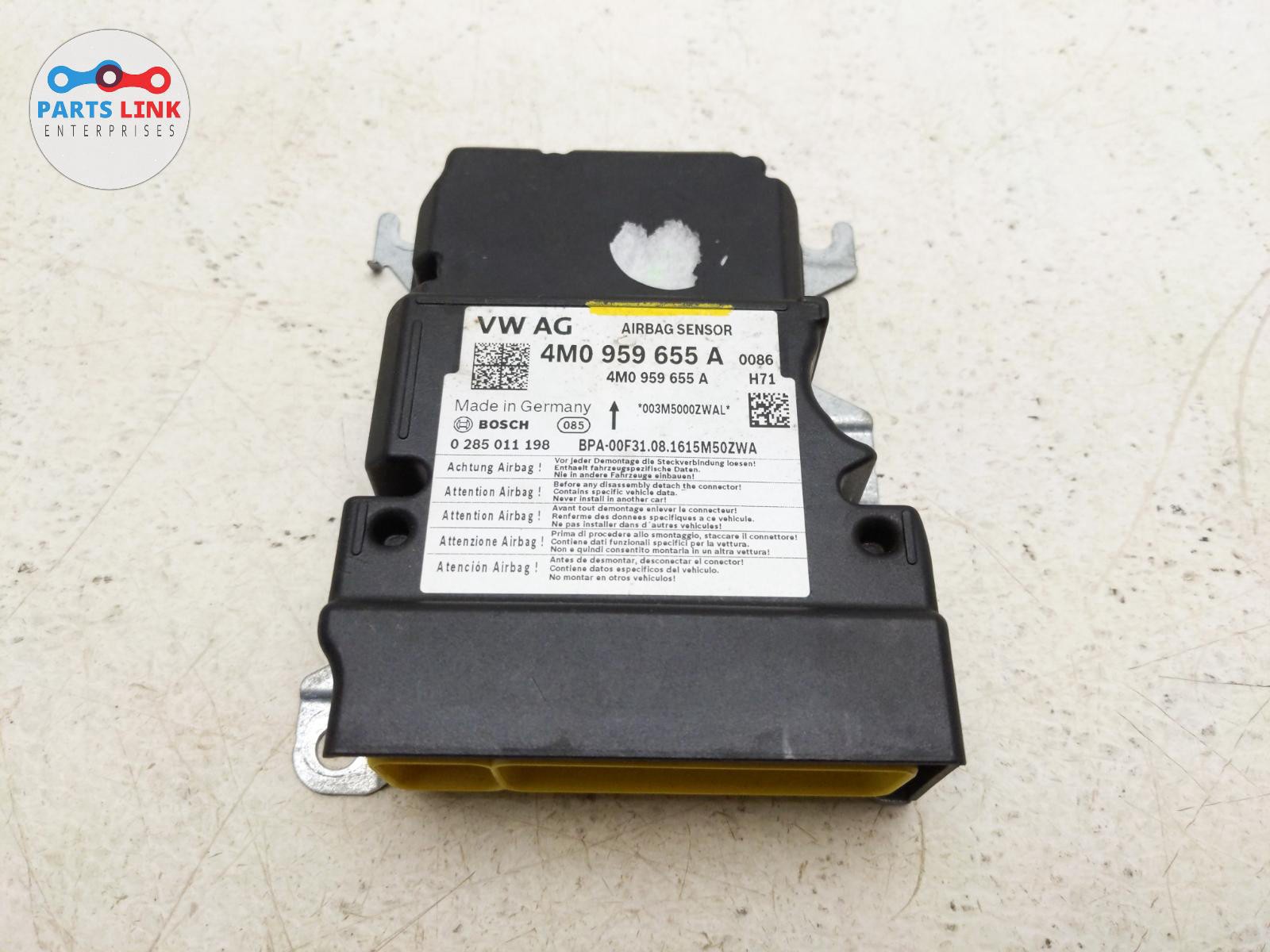 2016-2020 BENTLEY BENTAYGA CRASH DATA SRS CONTROL MODULE RESTRAINT BRAIN
