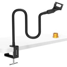 Microphone Stand Gooseneck 19  , Flexible Clamp-On Desktop Mic Stand with 360 ...