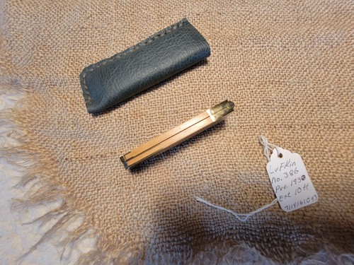 Righello tascabile vintage Lufkin n.386 pinza regola pre 1930 ecc. - Foto 16 di 21