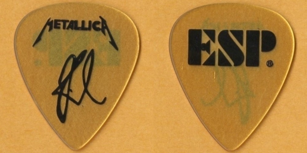 Metallica 1993 ESP Kirk Hammet signature rare version large ESP logo Guitar Pick