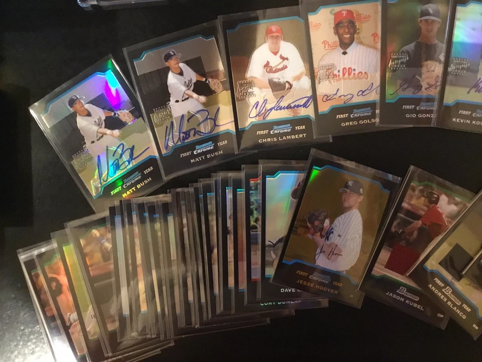2004 Bowman Draft Prospects RC Auto Refractor Jersey Lot See Pics, Read Details - Image 4 of 4