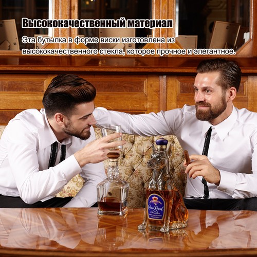 Bottiglia di whisky in vetro per cani cool doberman decanter per bottiglie di vino buon regalo 320 ml - Foto 10 di 12
