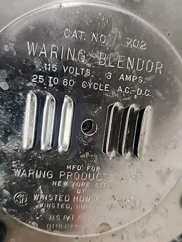 Licuadora Eléctrica Waring 702 Colmena Cromo 2 Velocidades Probada Funciona MCM EE. UU. - Imagen 9 de 11