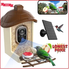 Bird Buddy Smart Bird Feeder With Camera Solar Powered Solar Roof - New