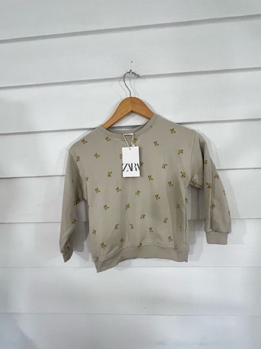 New ZARA Kids Girls Floral Sweatshirt Pullover leggings Set Size 4 5 years Y809B - Picture 10 of 24