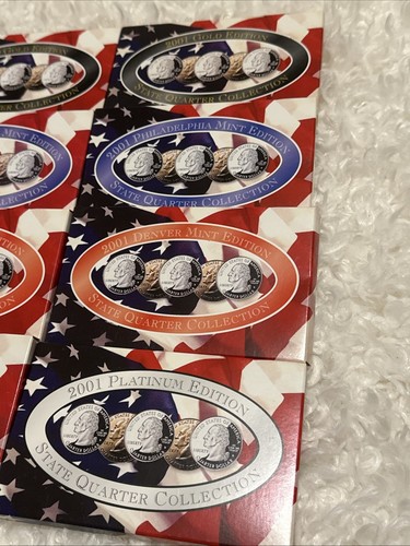 1999-2001 United States State Quarter Collection (12 Sets) P/D/Gold/Platinum - Picture 4 of 10